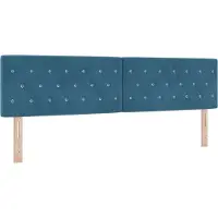 vidaXL Tête de lit bleu foncé 180 cm velours