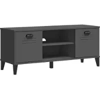 vidaXL Banc à chaussures VIKEN gris anthracite bois massif de pin
