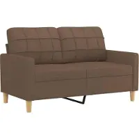 vidaXL Ensemble de canapés 2 pièces avec coussins Tissu brun