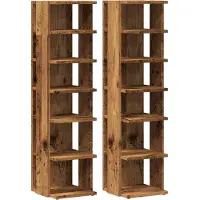 vidaXL Armoire à chaussures vieux bois 28x27x102 cm bois d'ingénierie