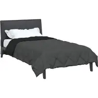 vidaXL Couverture d'été noire et anthracite 220 x 135 cm microfibre