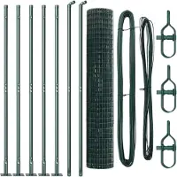 vidaXL Clôture Euro avec socle en béton, 10 x 1,4 m, en acier revêtu de PVC