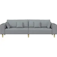 vidaXL Sofa en tissu avec coussin Gris clair 208 cm tissu