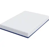 vidaXL Matelas blanc et bleu 140 x 200 cm Tissu Jacquard