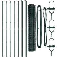 vidaXL Clôture Euro d'extérieur à encastrer dans le sol 10 x 1,6 m, filet vert