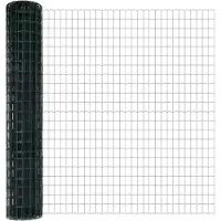 vidaXL Clôture européenne à fixer au sol, 10 x 1,5 m, acier revêtu de PVC
