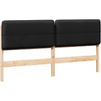 vidaXL Tête de lit rembourrée avec tête de lit marron et noir 180 cm