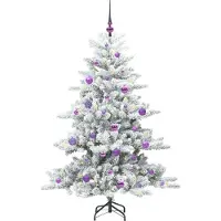 vidaXL Sapin de Noël Artificiel à Branches Articulées Blanc 150 cm PVC
