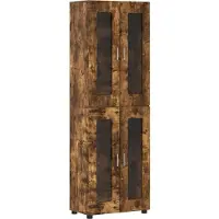 vidaXL Ensemble de meubles TV FLORIN, 3 pièces, bois d'ingénierie en chêne fumé
