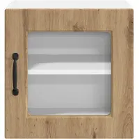 vidaXL Armoire vitrée PORTO, 2 pièces, panneau de particules imitation chêne artisanal