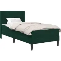 vidaXL Cadre de lit avec matelas vert foncé 80 x 200 cm velours