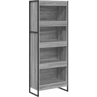vidaXL Bibliothèque Gris Sonoma 80 x 30 x 155 cm Bois d'ingénierie
