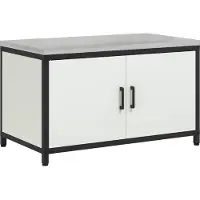 vidaXL Armoire de rangement pour cuisine modèle HATTEM, blanche, 90 x 50 x 53 cm, en acier