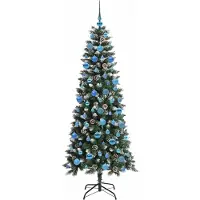 vidaXL Arbre de Noël artificiel vert 180 cm PVC, plastique et acier