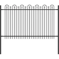 vidaXL Clôture en forme de pointe, modèle DRONTEN, 200 x 166 cm, acier avec revêtement en poudre