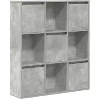 vidaXL Bibliothèque gris béton 89x24x101,5 cm bois d'ingénierie