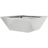 vidaXL Cache-pot de jardin Argent 40 x 40 x 15 cm Acier galvanisé