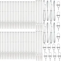 vidaXL Poteau de clôture. Autre 52 pcs Argent 3.2 x 3.2 x 180 cm Acier