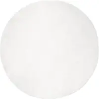 vidaXL Tapis en Fourrure Synthétique de Lapin Blanc Ø 200 cm Polyester