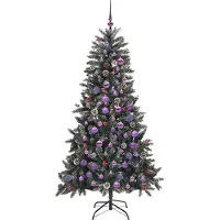 vidaXL Arbre de Noël artificiel vert 180 cm PVC, plastique et acier