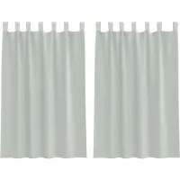 vidaXL Voile Rideaux avec poches pour tringles 2 pcs. Gris clair