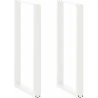 vidaXL Pieds de table de bar en U 2 pcs. Blanc 60x(110-111) cm Acier