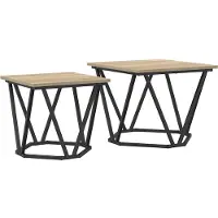 vidaXL Ensemble de tables d'appoint , 2 pièces, chêne Sonoma, bois et acier