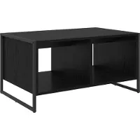 vidaXL Table basse noire imitation chêne 80 x 50 x 40 cm Bois composite