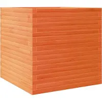 vidaXL Jardinière cire marron 70x70x68,5 cm bois de pin massif
