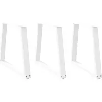vidaXL Pieds de table de salle à manger en V 3 pièces blanc 70x(72-73,3) cm acier