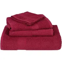 vidaXL Essuie-mains 4 pcs bordeaux 50x100 cm 360 g/m² 100% coton