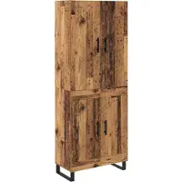 vidaXL Meuble haut, 2 pièces, bois d'œuvre, 69,5 x 34 x 180 cm
