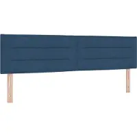 vidaXL , tête de lit, bleu, tissu