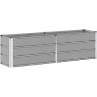 vidaXL Jardinière Gris Clair 160 X 40 X 45 Cm Acier