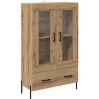 vidaXL Meuble haut CORONA, chêne artisanal, 69,5 x 31 x 115 cm, panneau de fibres de bois
