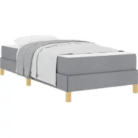 vidaXL Lit boxspring avec matelas gris clair 80 x 200 cm Tissu
