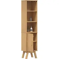 vidaXL Armoire de salle de bain Olden, marron, 35 x 30 x 159 cm