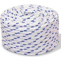 vidaXL Corde de bateau Polypropylène 12 mm 50 m Blanc