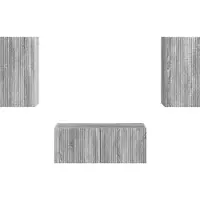 vidaXL Ensemble de meubles TV mural 2 pcs Gris Sonoma Bois composite
