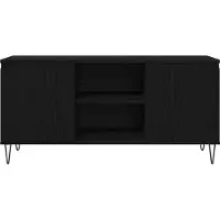 vidaXL Meubles TV, 104 x 35 x 50 cm, noir, imitation chêne, panneaux de particules