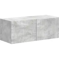 vidaXL Ensemble de meubles TV mural 4 pcs Béton Gris Bois composite