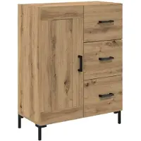 vidaXL Meuble haut, 2 pièces, chêne artisanal, 69,5 x 34 x 180 cm, panneaux de particules