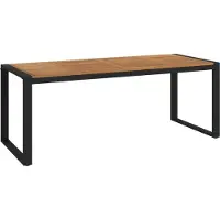 vidaXL Table de jardin avec structure en forme de U 200x90x75 cm Acacia massif