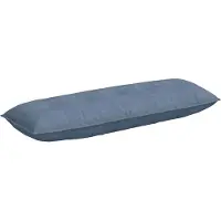 vidaXL Coussin lombaire bleu , 140 x 50 cm, tissu corduroy