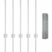 vidaXL Clôture en fil de fer soudé avec poteaux 10 x 0,6 m (L x H)