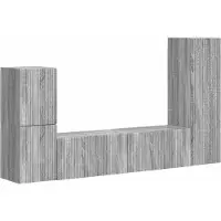 vidaXL Ensemble de meubles TV mural 4 pcs Gris Sonoma Bois composite