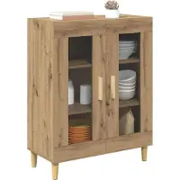 vidaXL Sideboard Chêne Artisan 69,5 x 34 x 90 cm Matériau dérivé du bois