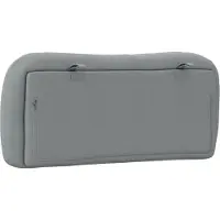 vidaXL Coussin de tête de lit "Hvar" gris clair 90 cm Tissu