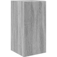 vidaXL Ensemble d'étagères murales pour téléviseur, montage mural, 4 pièces, bois gris Sonoma