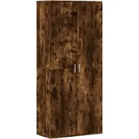 vidaXL Armoire à chaussures chêne fumé 80x39x178 cm bois d'ingénierie